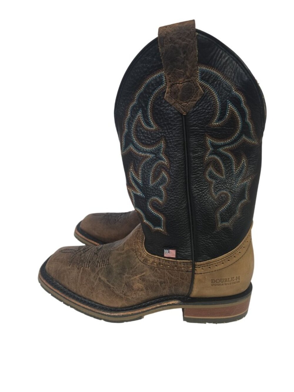 Double H Men's DH644 12" Ice Grissom Roper Western Work Boot Brown Size 9.5D - Picture 5 of 7
